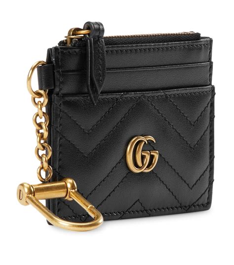 gucci gg marmont card holder|Gucci card holder with keychain.